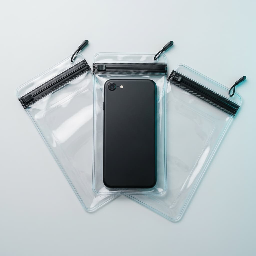 Rain Shield Zip Pouch 3-Pack — Emergency cover for a downpour.
